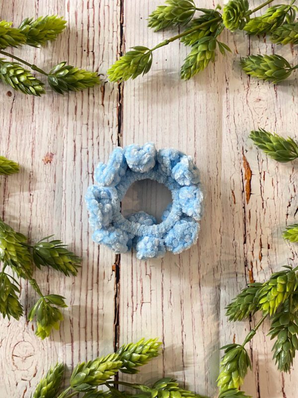 Light Blue Plush Scrunchie