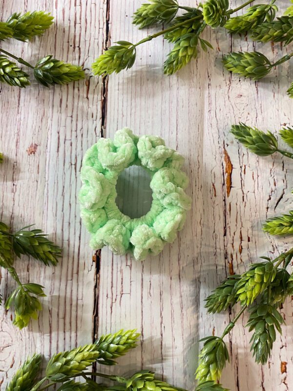 Light Green Plush Scrunchie