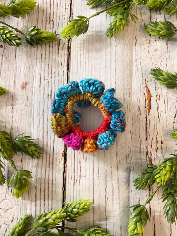 Hippie Vibes Acrylic Scrunchie