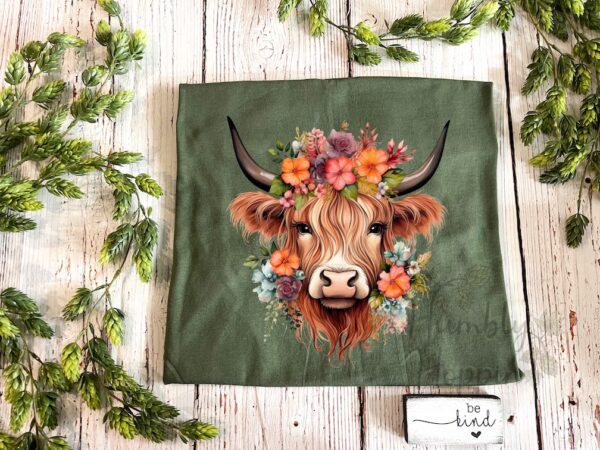 Floral Highland Cow - Image 4