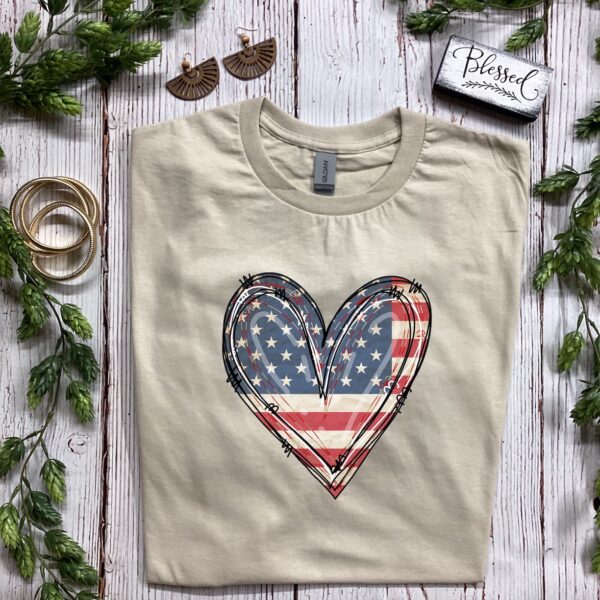 US Flag Heart - Image 2