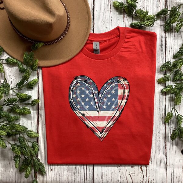 US Flag Heart