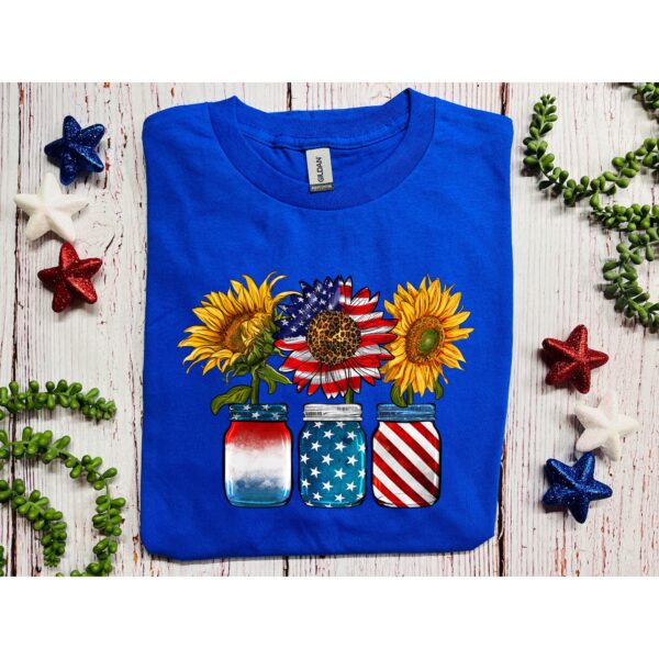 American Flag Sunflowers