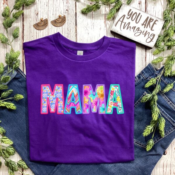 Mama Faux Embroidery