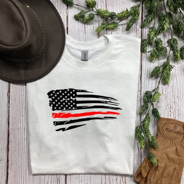 Thin Red Line Distressed Flag - Image 2