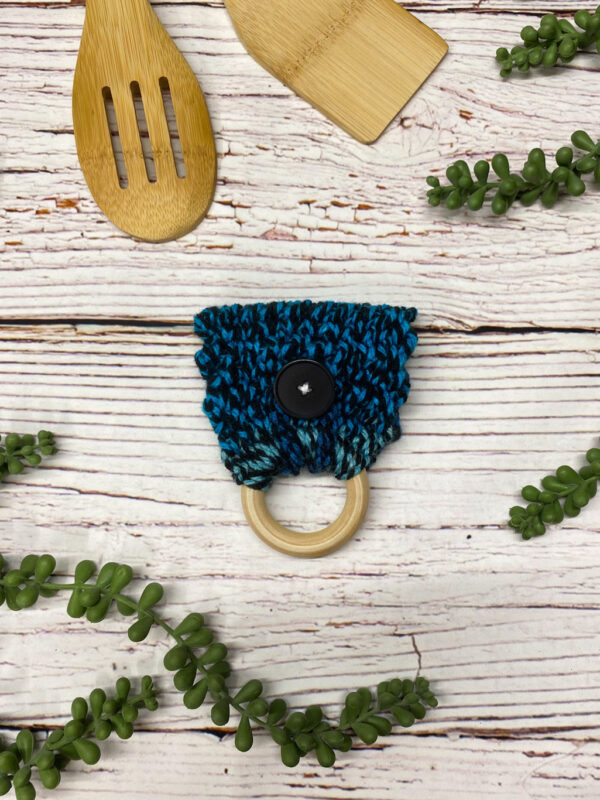 Kitchen Towel Holder - Blues - Pattern 1